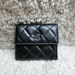 샤넬 램스킨  3단 지갑