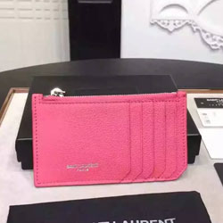 입생로랑 카드 지갑 핑크